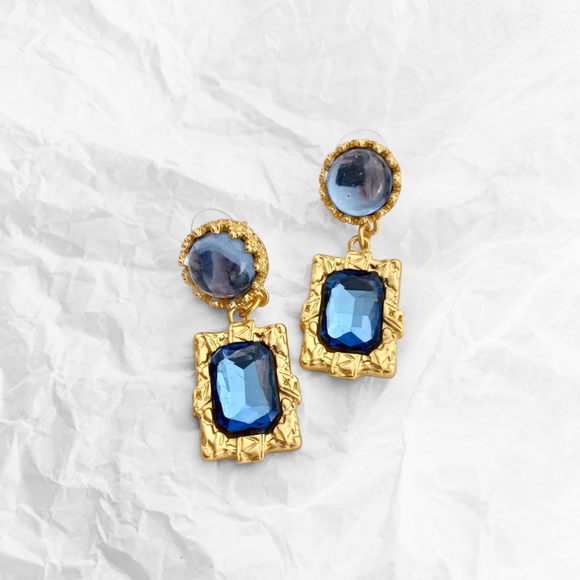 silverlià Vintage Retro Style Fashion Rhinestones Drop Holiday Earrings - Picture 2 of 4